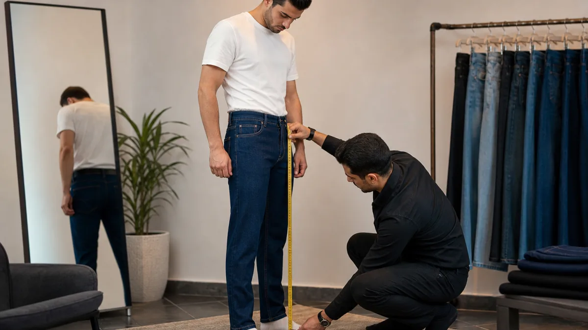 جین مردانه با ساختار دوخت مقاوم