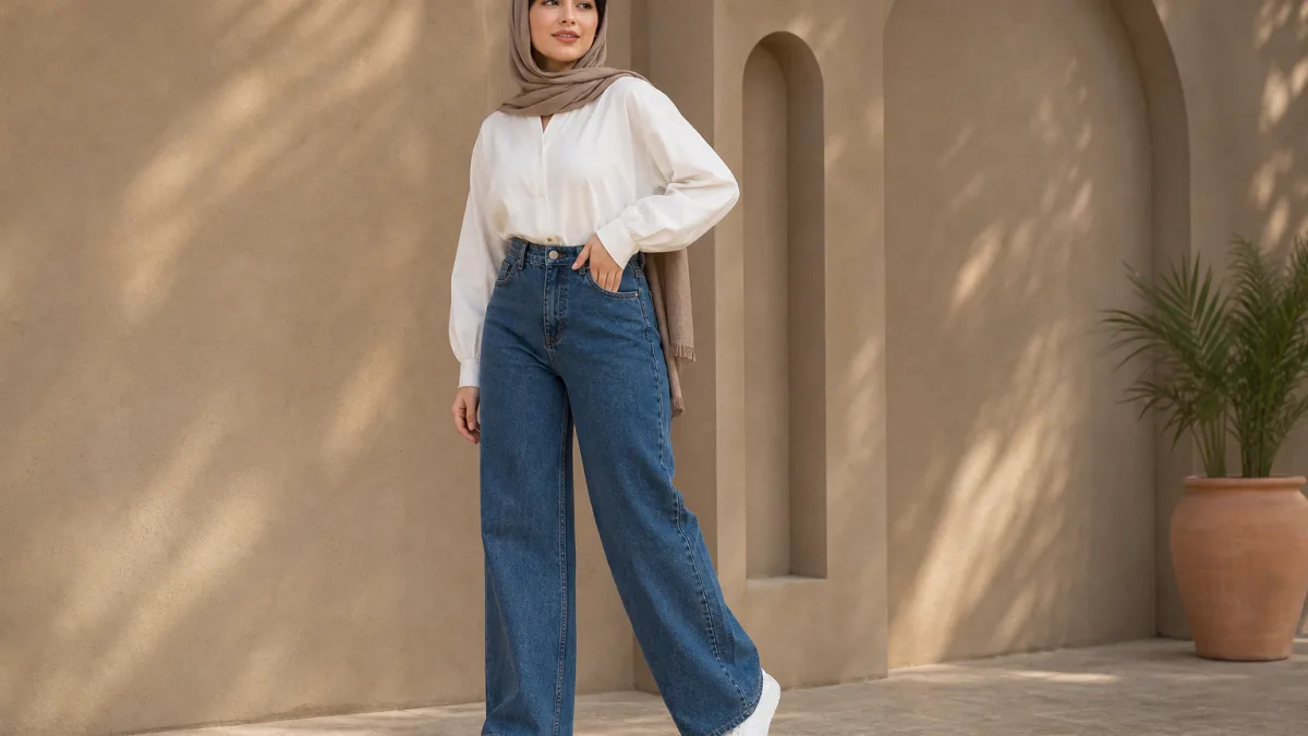 شلوار جین فاق بلند